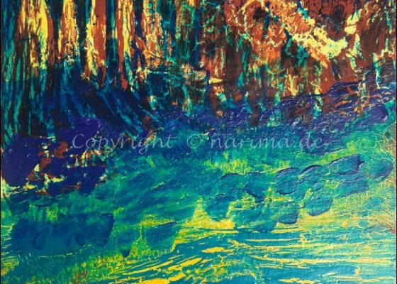 0145 - Bild ohne Titel - 2020/09 - Original: Acryl auf Karton - ca. 24 x 30 cm