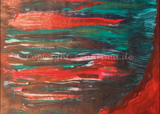 0174 - Bild ohne Titel - 2021 - Original: Acryl auf Vlies - ca. 50 x 70 cm